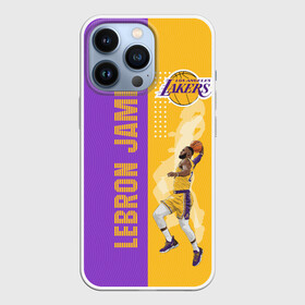 Чехол для iPhone 13 Pro с принтом Леброн NBA в Санкт-Петербурге,  |  | basketball | lakers | lebron | media | nba | toplanding | баскетболл | леброн | лейкерс | лого баскетбольных клубов | лос анджелес | нба