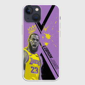 Чехол для iPhone 13 mini с принтом леброн джеймс в Санкт-Петербурге,  |  | basketball | lakers | lebron | media | nba | toplanding | баскетболл | леброн | лейкерс | лого баскетбольных клубов | лос анджелес | нба