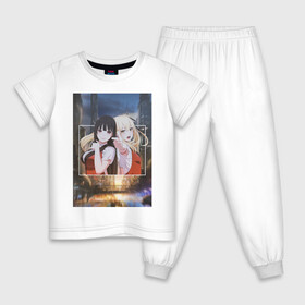 Детская пижама хлопок с принтом Kakegurui anime girls в Санкт-Петербурге, 100% хлопок |  брюки и футболка прямого кроя, без карманов, на брюках мягкая резинка на поясе и по низу штанин
 | anime | girl | jabami | kakegurui | manga | meari | saotome | yumeko | аниме | девушка | джабами | какегуруи | манга | юмеко
