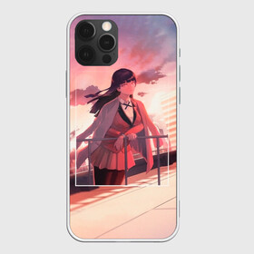 Чехол для iPhone 12 Pro с принтом Kakegurui Yumeko Jabami art в Санкт-Петербурге, силикон | область печати: задняя сторона чехла, без боковых панелей | Тематика изображения на принте: anime | girl | jabami | kakegurui | manga | yumeko | аниме | арт | девушка | джабами | закат | какегуруи | манга | юмеко