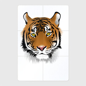 Магнитный плакат 2Х3 с принтом Тигр в Санкт-Петербурге, Полимерный материал с магнитным слоем | 6 деталей размером 9*9 см | Тематика изображения на принте: animal | cheetah | forest animal | hunter | tiger | wild animal | гепард | дикое животное | животное | лесное животное | охотник | тигр