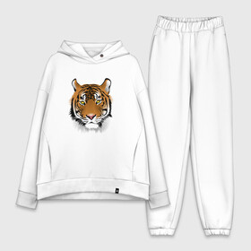 Женский костюм хлопок Oversize с принтом Тигр в Санкт-Петербурге,  |  | animal | cheetah | forest animal | hunter | tiger | wild animal | гепард | дикое животное | животное | лесное животное | охотник | тигр