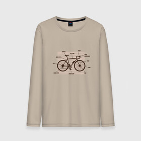 Мужской лонгслив хлопок с принтом Схема Анатомия Велосипеда в Санкт-Петербурге, 100% хлопок |  | Тематика изображения на принте: anatomy | bicycle | bike | mountain bike | scheme | байк | бикукле | велик | горный велосипед | инженерная схема | как устроен велосипед | состав | строение | устройство велосипеда | чертёж | чертежи