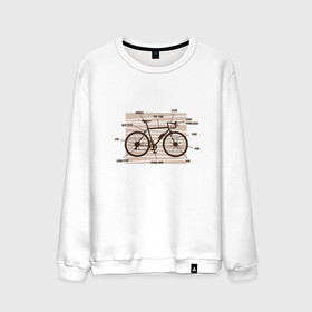Мужской свитшот хлопок с принтом Схема Анатомия Велосипеда в Санкт-Петербурге, 100% хлопок |  | anatomy | bicycle | bike | mountain bike | scheme | байк | бикукле | велик | горный велосипед | инженерная схема | как устроен велосипед | состав | строение | устройство велосипеда | чертёж | чертежи