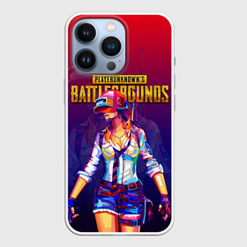 Чехол для iPhone 13 Pro с принтом PUBG GIRL   ПАБГ ДЕВУШКА в Санкт-Петербурге,  |  | Тематика изображения на принте: games. | girl | neon | playerunknowns battlegrounds | pubg | pubg lite | pubg mobile | девушка | игра | королевская битва | пабг | пабг мобайл | пубг | стрелялка