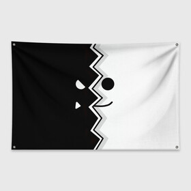 Флаг-баннер с принтом Geometry Dash | Fondo в Санкт-Петербурге, 100% полиэстер | размер 67 х 109 см, плотность ткани — 95 г/м2; по краям флага есть четыре люверса для крепления | dash | fondo | geometry | геометри | геометридаш | даш