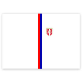 Поздравительная открытка с принтом Сборная Сербии в Санкт-Петербурге, 100% бумага | плотность бумаги 280 г/м2, матовая, на обратной стороне линовка и место для марки
 | дзюба | лига наций | последние новости | россия | сборная россии | сербия | сербия россия | сербия россия обзор | спорт | футбол | черчесов