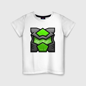 Детская футболка хлопок с принтом Geometry Dash | Doom (Z) в Санкт-Петербурге, 100% хлопок | круглый вырез горловины, полуприлегающий силуэт, длина до линии бедер | 2d | arcade | game | geometry dash | meltdown | robtop | аркада | геометрический тире | раннер