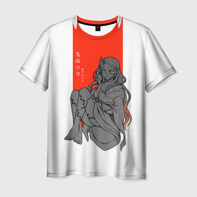 Мужская футболка 3D с принтом Незуко Камадо Kimetsu no Yaiba в Санкт-Петербурге, 100% полиэфир | прямой крой, круглый вырез горловины, длина до линии бедер | demon slayer | kamado | kimetsu no yaiba | nezuko | tanjiro | аниме | гию томиока | зеницу агацума | иноске хашибира | камадо | клинок | корзинная девочка | манга | музан кибуцуджи | незуко | рассекающий демонов | танджиро