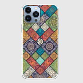 Чехол для iPhone 13 Pro Max с принтом ЛОСКУТНАЯ ВЫШИВКА в Санкт-Петербурге,  |  | color | flowers | pattern | texture | восточный | летний | лоскуты | мозаика | разноцветные | текстуры | узор | цветы | яркий