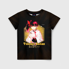 Детская футболка 3D с принтом Tsuyuri Kanao Kimetsu no Yaiba в Санкт-Петербурге, 100% гипоаллергенный полиэфир | прямой крой, круглый вырез горловины, длина до линии бедер, чуть спущенное плечо, ткань немного тянется | demon slayer | kamado | kimetsu no yaiba | nezuko | tanjiro | аниме | гию томиока | зеницу агацума | иноске хашибира | камадо | клинок | корзинная девочка | манга | музан кибуцуджи | незуко | рассекающий демонов | танджиро
