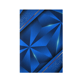 Обложка для паспорта матовая кожа с принтом 3D абстрактные фигуры BLUE в Санкт-Петербурге, натуральная матовая кожа | размер 19,3 х 13,7 см; прозрачные пластиковые крепления | 3d | 3д | luxury | versace | vip | абстракция | блеск | блестки | версаче | вип | паттерн | роскошь | соты | текстуры