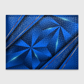 Обложка для студенческого билета с принтом 3D абстрактные фигуры BLUE в Санкт-Петербурге, натуральная кожа | Размер: 11*8 см; Печать на всей внешней стороне | 3d | 3д | luxury | versace | vip | абстракция | блеск | блестки | версаче | вип | паттерн | роскошь | соты | текстуры