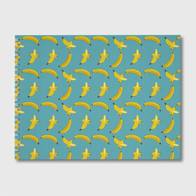 Альбом для рисования с принтом Бананы | Мятная в Санкт-Петербурге, 100% бумага
 | матовая бумага, плотность 200 мг. | pattern | textures | tnt | абстракция | бананабум | бананы | ветки | взрыв | геометрия | градиент | дождь | заливка | обезьяна | паттерны | пиксели | пикси | продукты | текстура | текстуры | тнт | фигуры | фон
