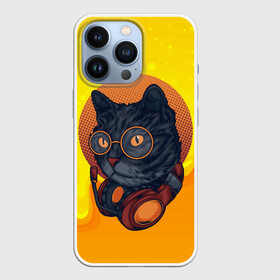 Чехол для iPhone 13 Pro с принтом D.j Cat Кот диджей в Санкт-Петербурге,  |  | Тематика изображения на принте: диджей | кот | кот диджей | котенок | котик | кошка | музыка | музыкант | наушники | техно | электроника