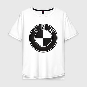 Мужская футболка хлопок Oversize с принтом BMW LOGO CARBON в Санкт-Петербурге, 100% хлопок | свободный крой, круглый ворот, “спинка” длиннее передней части | bmw | абстракция | авто | автомобиль | бмв | карбон | лого | логотип | машина | скорость