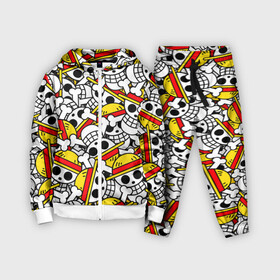 Детский костюм 3D с принтом ONE PIECE   ВАН ПИС   УЗОР в Санкт-Петербурге,  |  | anime | one piece | pattern. | skull | аниме | ван пис | манга | мультфильм | скелет | узор | череп | японская анимация