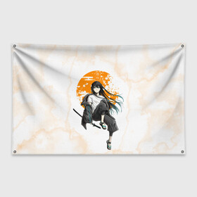 Флаг-баннер с принтом Муичиро Токито Kimetsu no Yaiba в Санкт-Петербурге, 100% полиэстер | размер 67 х 109 см, плотность ткани — 95 г/м2; по краям флага есть четыре люверса для крепления | Тематика изображения на принте: demon slayer | kamado | kimetsu no yaiba | nezuko | tanjiro | аниме | гию томиока | зеницу агацума | иноске хашибира | камадо | клинок | корзинная девочка | манга | музан кибуцуджи | незуко | рассекающий демонов | танджиро