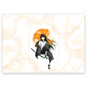 Поздравительная открытка с принтом Муичиро Токито Kimetsu no Yaiba в Санкт-Петербурге, 100% бумага | плотность бумаги 280 г/м2, матовая, на обратной стороне линовка и место для марки
 | demon slayer | kamado | kimetsu no yaiba | nezuko | tanjiro | аниме | гию томиока | зеницу агацума | иноске хашибира | камадо | клинок | корзинная девочка | манга | музан кибуцуджи | незуко | рассекающий демонов | танджиро