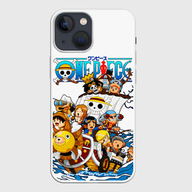 Чехол для iPhone 13 mini с принтом ONE PIECE   ВАН ПИС   МОРЕ в Санкт-Петербурге,  |  | anime | one piece | skull | аниме | ван пис | вода | корабль. | манга | море | мультфильм | скелет | череп | японская анимация