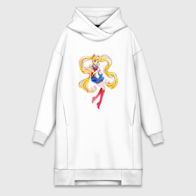 Платье-худи хлопок с принтом Sailor Moon Kawaii в Санкт-Петербурге,  |  | anime | manga | sailor moon | waifu | аниме | вайфу | манга | сейлор мун | сейлормун