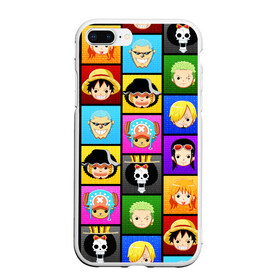 Чехол для iPhone 7Plus/8 Plus матовый с принтом ONE PIECE / ВАН ПИС / ГЕРОИ в Санкт-Петербурге, Силикон | Область печати: задняя сторона чехла, без боковых панелей | anime | heroes | one piece | pattern | skull | wanted | аниме | ван пис | герои | манга | мультфильм | персонажи. | розыск | скелет | узор | череп | японская анимация