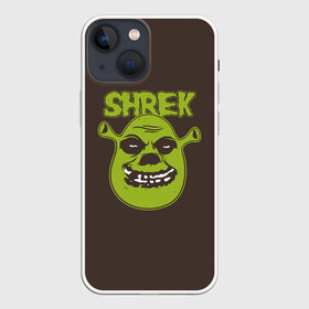 Чехол для iPhone 13 mini с принтом Shrek. True Ogre в Санкт-Петербурге,  |  | charming | donkey | fiona | forever | gonna | is | me | once | pinocchio | roll | shrek | somebody | the | told | world | артур | в | гарольд | дракон | кот | лорд | мерлин | навсегда | огр | осел | пиноккио | пряник | сапогах | фаркуад | фиона