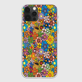 Чехол для iPhone 12 Pro Max с принтом Букет в Санкт-Петербурге, Силикон |  | нарисованные цветы | орнамент | принт | разные цветы | цветы