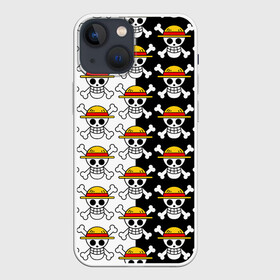 Чехол для iPhone 13 mini с принтом ONE PIECE   ВАН ПИС   УЗОР в Санкт-Петербурге,  |  | anime | heroes | one piece | pattern | skull | wanted | аниме | ван пис | герои | манга | мультфильм | персонажи. | розыск | скелет | узор | череп | японская анимация