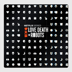 Магнитный плакат 3Х3 с принтом LOVE DEATH + ROBOTS $$$ в Санкт-Петербурге, Полимерный материал с магнитным слоем | 9 деталей размером 9*9 см | love death + robots | love death + robots print | netflix | robots | tv series | лого love death + robots | любовь | надпись love death + robots | принт love death + robots | роботы | сериал