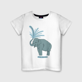 Детская футболка хлопок с принтом Слониха в Санкт-Петербурге, 100% хлопок | круглый вырез горловины, полуприлегающий силуэт, длина до линии бедер | льюис | нарния | нос | слон | слониха | хобот | хроники нарнии