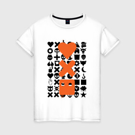 Женская футболка хлопок с принтом Love Death & Robots в Санкт-Петербурге, 100% хлопок | прямой крой, круглый вырез горловины, длина до линии бедер, слегка спущенное плечо | death | logo | love | netflix | robots | анимация | кино | лого | любовь | нетфликс | роботы | сериал