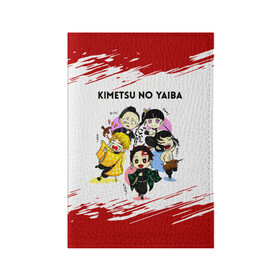 Обложка для паспорта матовая кожа с принтом Пять героев Kimetsu no Yaiba в Санкт-Петербурге, натуральная матовая кожа | размер 19,3 х 13,7 см; прозрачные пластиковые крепления | Тематика изображения на принте: demon slayer | kamado | kimetsu no yaiba | nezuko | tanjiro | аниме | гию томиока | зеницу агацума | иноске хашибира | камадо | клинок | корзинная девочка | манга | музан кибуцуджи | незуко | рассекающий демонов | танджиро