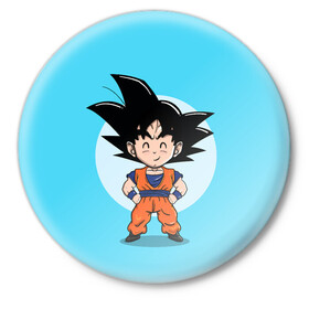 Значок с принтом Sweet Goku в Санкт-Петербурге,  металл | круглая форма, металлическая застежка в виде булавки | Тематика изображения на принте: anime | dragon ball | аниме | анимэ | драгон бал | дрэгон бол | жемчуг дракона