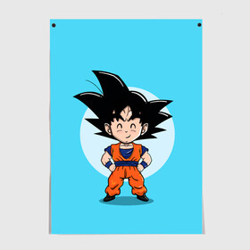 Постер с принтом Sweet Goku в Санкт-Петербурге, 100% бумага
 | бумага, плотность 150 мг. Матовая, но за счет высокого коэффициента гладкости имеет небольшой блеск и дает на свету блики, но в отличии от глянцевой бумаги не покрыта лаком | anime | dragon ball | аниме | анимэ | драгон бал | дрэгон бол | жемчуг дракона