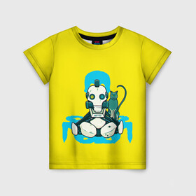 Детская футболка 3D с принтом Любовь, смерть и роботы в Санкт-Петербурге, 100% гипоаллергенный полиэфир | прямой крой, круглый вырез горловины, длина до линии бедер, чуть спущенное плечо, ткань немного тянется | Тематика изображения на принте: netflix | любовь | роботы | сериал