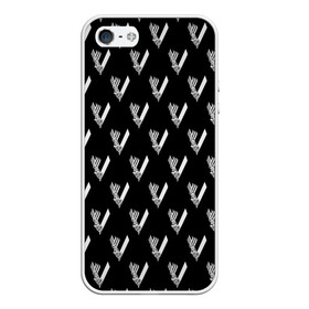 Чехол для iPhone 5/5S матовый с принтом Викинги Лого Паттерн Vikings Pattern (Z) в Санкт-Петербурге, Силикон | Область печати: задняя сторона чехла, без боковых панелей | Тематика изображения на принте: bjorn | floki | lodbrok | normann | ragnar | ragnarr | viking | vikingar | vikingene | vikinger | vikings | бьёрн | вальгала | вальгалла | вальхала | вальхалла | варяги | викинг | викинги | конанг | конунг | лагерта | лодброк | норман | рагнар