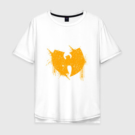 Мужская футболка хлопок Oversize с принтом Wu-Tang Yellow в Санкт-Петербурге, 100% хлопок | свободный крой, круглый ворот, “спинка” длиннее передней части | black | hiphop | method man | music | new york | nyc | odb | old school | rap | rza | wu tang clan | wutang | ву тэнг | граффити | микрофон | музыка | нью йорк | рэп | рэпер | хипхоп