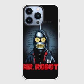 Чехол для iPhone 13 Pro с принтом Bender x mr robot в Санкт-Петербурге,  |  | bender | futurama | mr robot | planet express | бендер | мистер робот | мульт | мультфильм | планетный экспресс | туранга лила | филипп джэй фрай | футурама