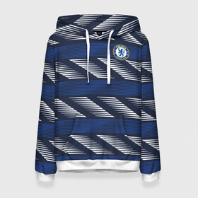 Женская толстовка 3D с принтом FC Chelsea Breathe Training Top (2021 22) в Санкт-Петербурге, 100% полиэстер  | двухслойный капюшон со шнурком для регулировки, мягкие манжеты на рукавах и по низу толстовки, спереди карман-кенгуру с мягким внутренним слоем. | Тематика изображения на принте: 0x000000123 | chelsea | stamford bridge | вернер | канте | стамфорд бридж | челси