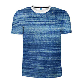 Мужская футболка 3D спортивная с принтом Texture. Denim в Санкт-Петербурге, 100% полиэстер с улучшенными характеристиками | приталенный силуэт, круглая горловина, широкие плечи, сужается к линии бедра | Тематика изображения на принте: background | blue | dark | denim | gradient | ice | jeans | paints | ripples | spot | spots | stripes | texture | white | белый | градиент | джинсы | лед | линии | полосы | пятна | пятно | светлый | синий | текстура | темная | ткань | тьма | фон