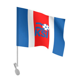 Флаг для автомобиля с принтом Сборная Исландии в Санкт-Петербурге, 100% полиэстер | Размер: 30*21 см | англия | видео | исландия | новости | последние новости | россия | сборная | сборная исландии | спорт | франция | футбол | чемпионат европы