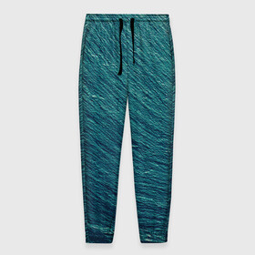 Мужские брюки 3D с принтом Endless Sea в Санкт-Петербурге, 100% полиэстер | манжеты по низу, эластичный пояс регулируется шнурком, по бокам два кармана без застежек, внутренняя часть кармана из мелкой сетки | background | blue | dark | gradient | green | lines | ocean | paints | ripples | sea | spot | spots | stripes | texture | waves | волны | голубая | градиент | зеленый | краски | линии | море | океан | полосы | пятна | пятно | рябь | текстура | т