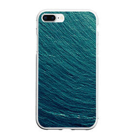 Чехол для iPhone 7Plus/8 Plus матовый с принтом Endless Sea в Санкт-Петербурге, Силикон | Область печати: задняя сторона чехла, без боковых панелей | background | blue | dark | gradient | green | lines | ocean | paints | ripples | sea | spot | spots | stripes | texture | waves | волны | голубая | градиент | зеленый | краски | линии | море | океан | полосы | пятна | пятно | рябь | текстура | т