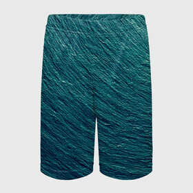 Детские спортивные шорты 3D с принтом Endless Sea в Санкт-Петербурге,  100% полиэстер
 | пояс оформлен широкой мягкой резинкой, ткань тянется
 | Тематика изображения на принте: background | blue | dark | gradient | green | lines | ocean | paints | ripples | sea | spot | spots | stripes | texture | waves | волны | голубая | градиент | зеленый | краски | линии | море | океан | полосы | пятна | пятно | рябь | текстура | т