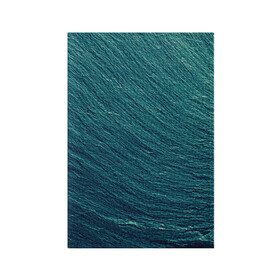 Обложка для паспорта матовая кожа с принтом Endless Sea в Санкт-Петербурге, натуральная матовая кожа | размер 19,3 х 13,7 см; прозрачные пластиковые крепления | background | blue | dark | gradient | green | lines | ocean | paints | ripples | sea | spot | spots | stripes | texture | waves | волны | голубая | градиент | зеленый | краски | линии | море | океан | полосы | пятна | пятно | рябь | текстура | т