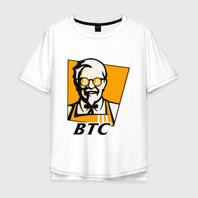 Мужская футболка хлопок Oversize с принтом BITCOIN / БИТКОИН / KFC в Санкт-Петербурге, 100% хлопок | свободный крой, круглый ворот, “спинка” длиннее передней части | Тематика изображения на принте: binance | binance com | bitcoin | bittrex com | btc | exmo me | hodl | kfc | trading | банан | банан биржа | бинанс | биткоин | график | криптовалюта биржа | криптотрейдер | криптотрейдинг | кфс. | трейдинг