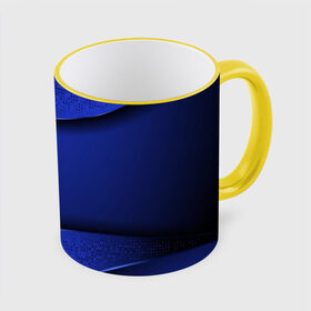 Кружка с принтом 3D BLUE Вечерний синий цвет в Санкт-Петербурге, керамика | ёмкость 330 мл | 3d | 3д | luxury | versace | vip | абстракция | блеск | блестки | версаче | вип | паттерн | роскошь | соты | текстуры