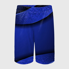 Детские спортивные шорты 3D с принтом 3D BLUE Вечерний синий цвет в Санкт-Петербурге,  100% полиэстер
 | пояс оформлен широкой мягкой резинкой, ткань тянется
 | 3d | 3д | luxury | versace | vip | абстракция | блеск | блестки | версаче | вип | паттерн | роскошь | соты | текстуры