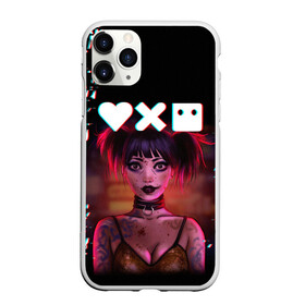 Чехол для iPhone 11 Pro матовый с принтом Love, Death and Robots | Lora Glitch (Z) в Санкт-Петербурге, Силикон |  | Тематика изображения на принте: death | glitch | lora | love | love death robots | netflix | robots | vedeathrobots | xbot 4000 | глитч | лора | любовь | нетфликс | роботы | сериал | сериалы